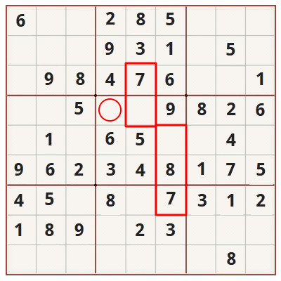 Sudoku strategy for beginners - Example 3